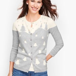 NWT Talbots grey winterly Cardigan